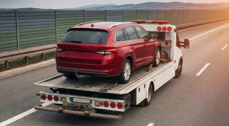 Guincho para carros em Jacareí – carro sendo carregado em plataforma